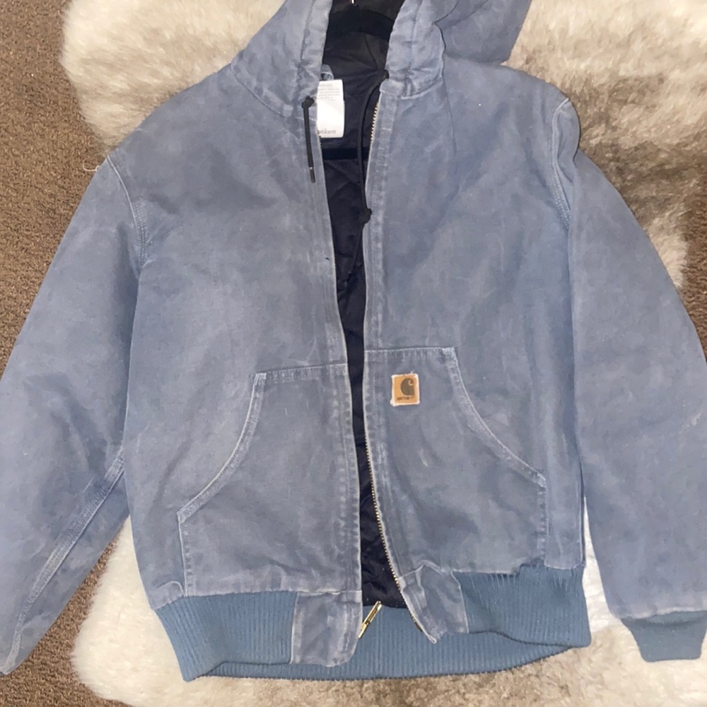 Vintage blue grey sage carhartt coat jacket